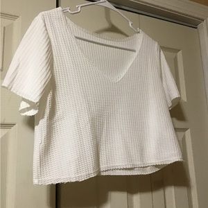 Sheer white crop top